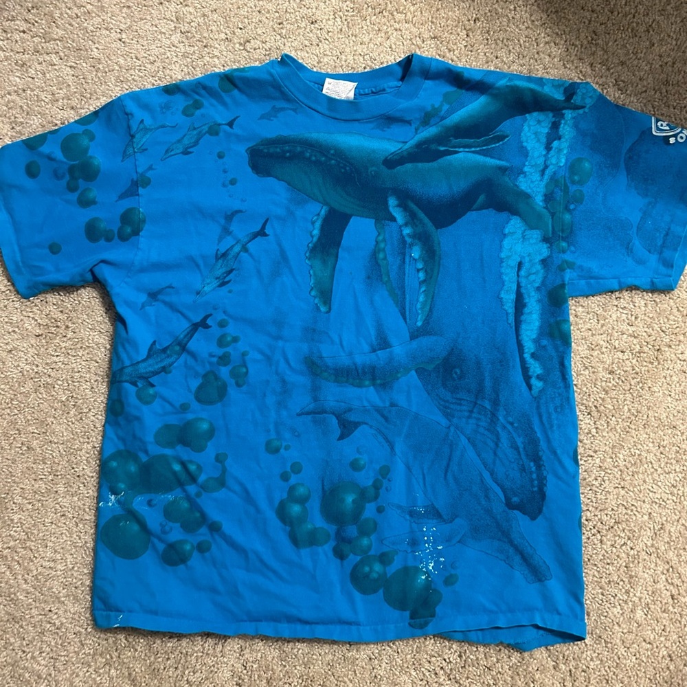 Ron Jon surf shop vintage AOP whale shirt size XL